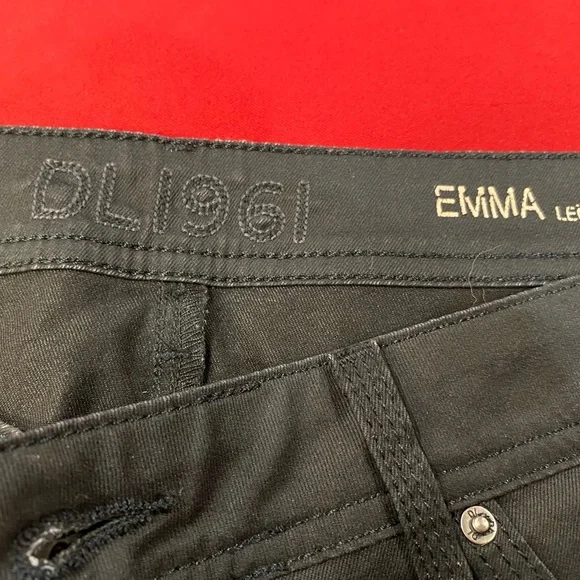 DL1961 Emma legging skinny jeans sz 32 black low rise - Picture 8 of 8